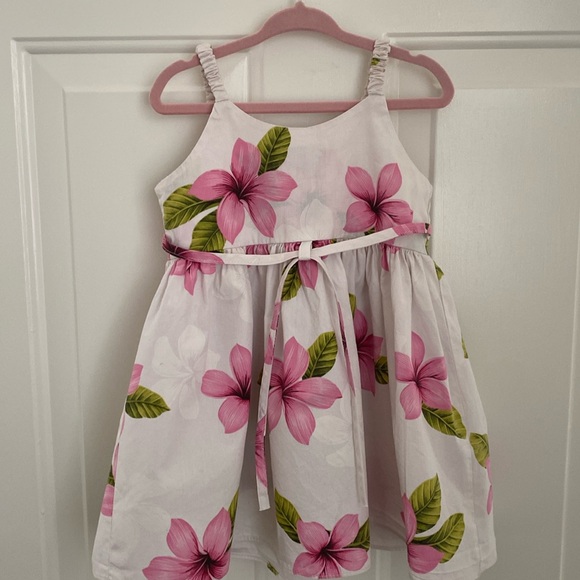 Pacific Legend Girls Hawaiian Pink Floral Sundress. Size 3-4. Made in Hawaii USA - Picture 5 of 11